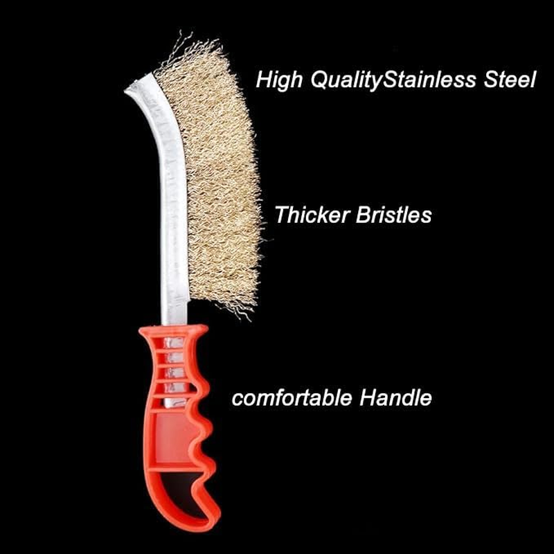 3-Pack Grill Brush, Brass, Stainless Steel & Nylon Bristles, Multi-Purpose Cleaning, 3 Replacement Heads image number 5