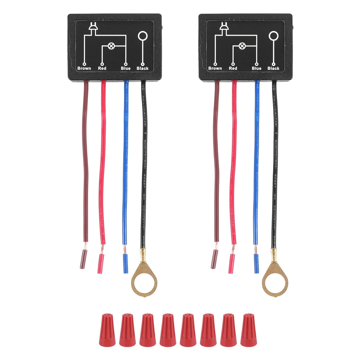 Touch Lamp Switch 2 Pack,Touch Lamp Control Module for Dimmable Led,Bulbs,Lamp Switch Replacement Kit with Wiring Caps