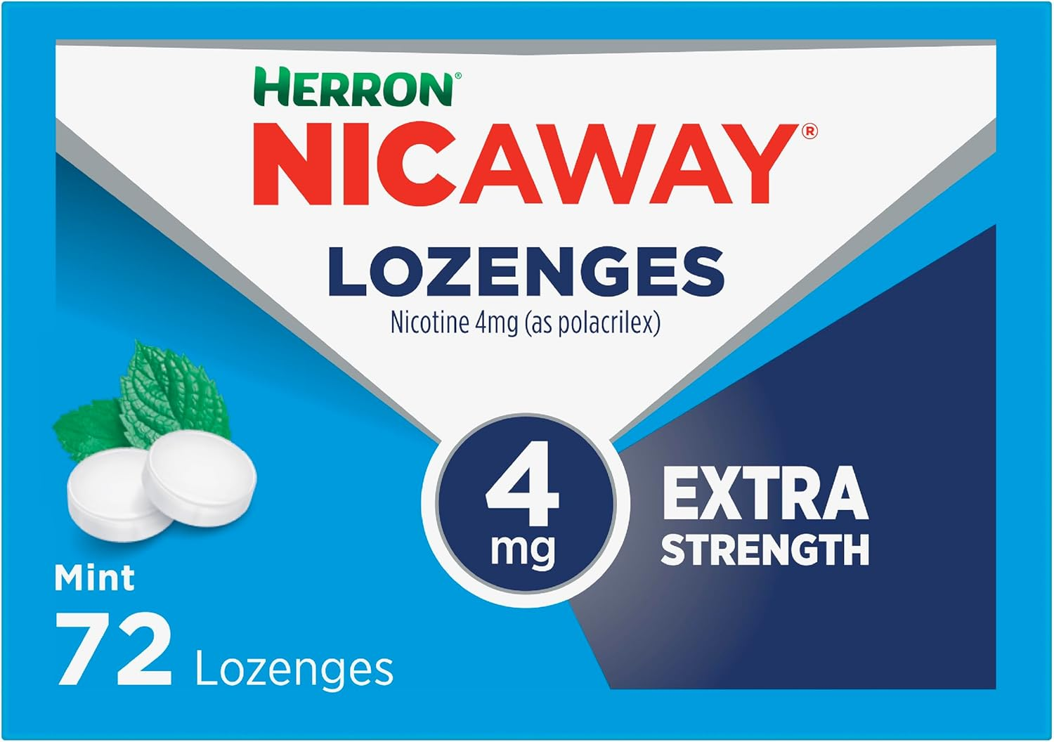 Nicaway 4Mg Stop Smoking Mint Lozenge (Pack of 72) image number 1