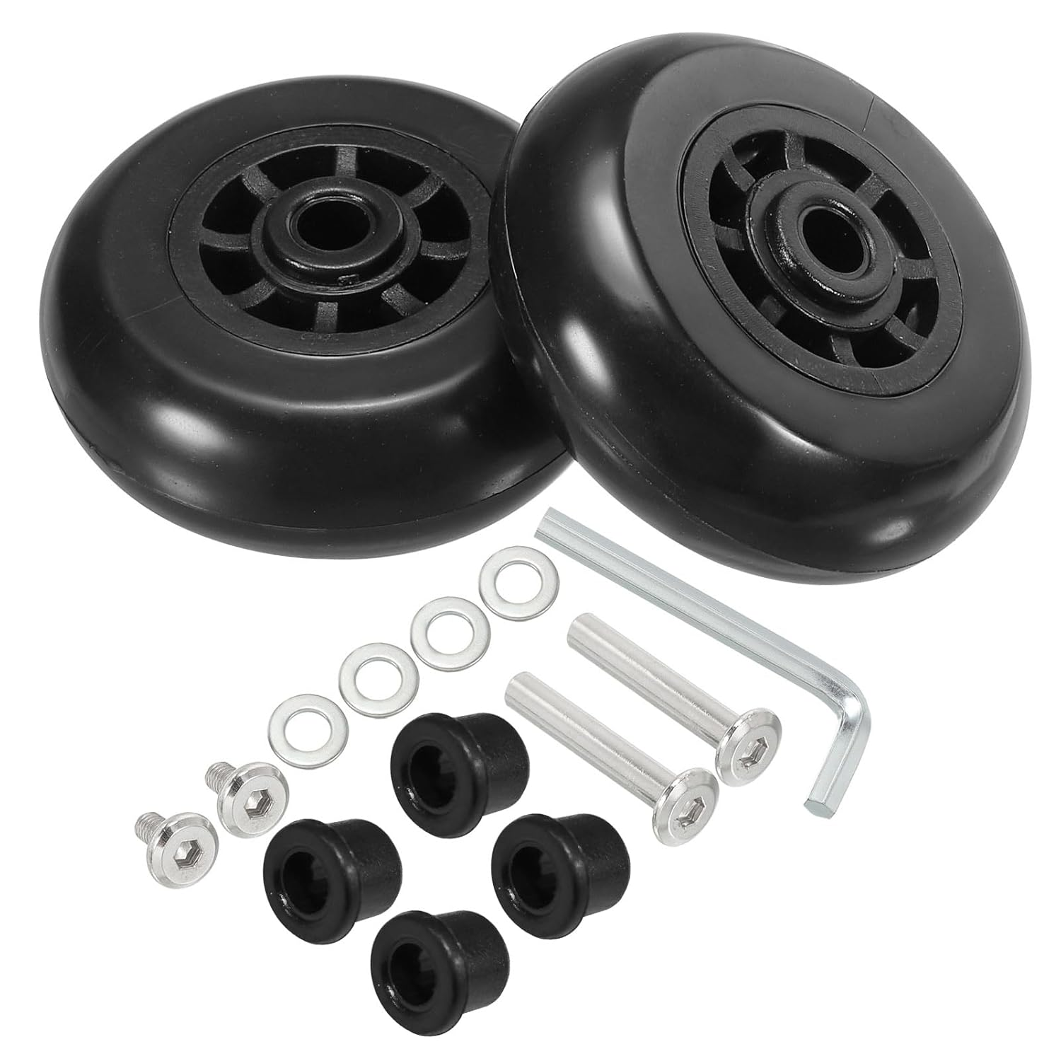 Uxcell Replacement Luggage Suitcase Wheels Repair Kit, 50Mmx18Mm Wear-Resistant & Mute 360 Swivel Caster Wheels image number 1
