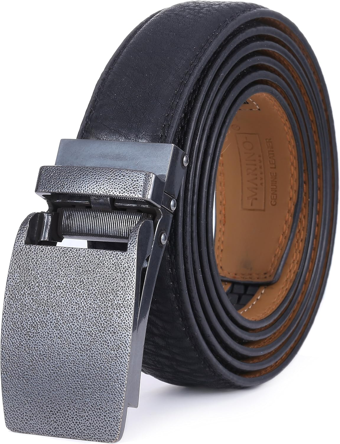 Marino Avenue Men'S Genuine Leather Ratchet Dress Belt with Linxx Buckle, Enclosed in an Elegant Gift Box