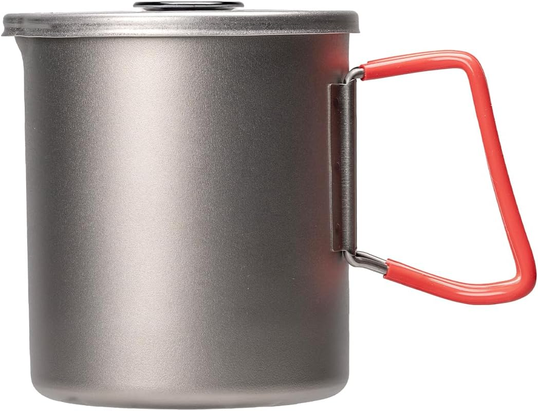 EVERNEW Titanium Lightweight Pasta Camping Pot with Strainer Lid, 1000, Medium image number 6