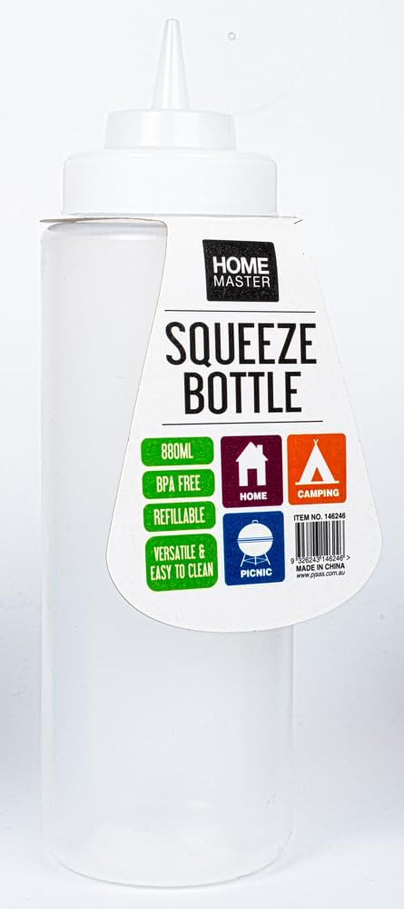 Home Master 2 Pack Squeeze Bottle 880Ml Sauce Clear Refillable Screw Top image number 6