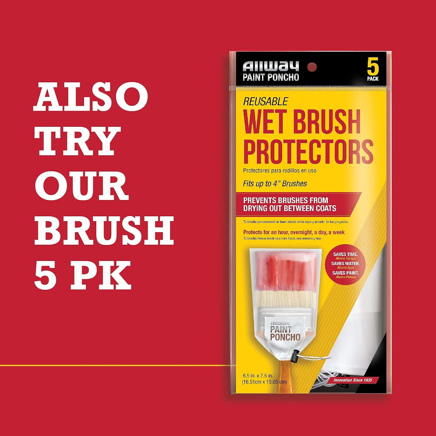 Allway Paint Poncho Pon-Rl Roller Cover Paint Poncho, Size, Blue Packaging image number 6