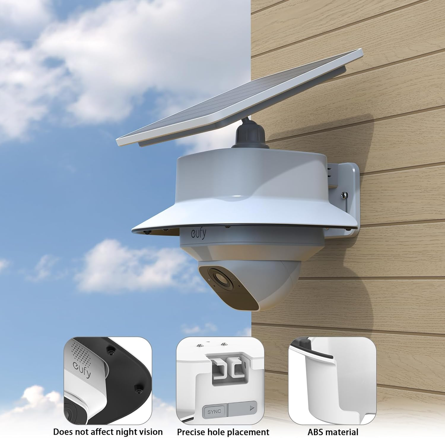 TIUIHU Camera Rain Cover for Eufycam Solo E30/Eufy 4G LTE Cam S330, Outdoor Camera Weather Protection/Sun Protection Camera Accessory for Eufy Solocam E30 & Eufy 4G LTE Surveillance Camera image number 5