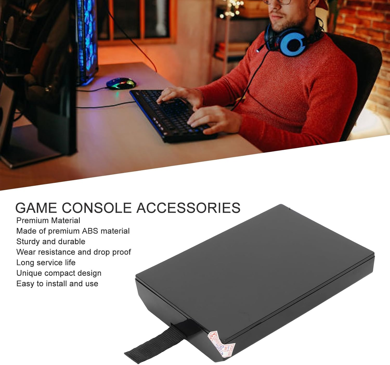 Gernie Internal Hard Drive for Xbox 360 Slim, Low Noise Thin Internal HDD Hard Drive Disk Disc for Xbox 360 Slim, Compact Design, Wear Resistance (320GB), Gernie624Thkiczg-15 image number 5