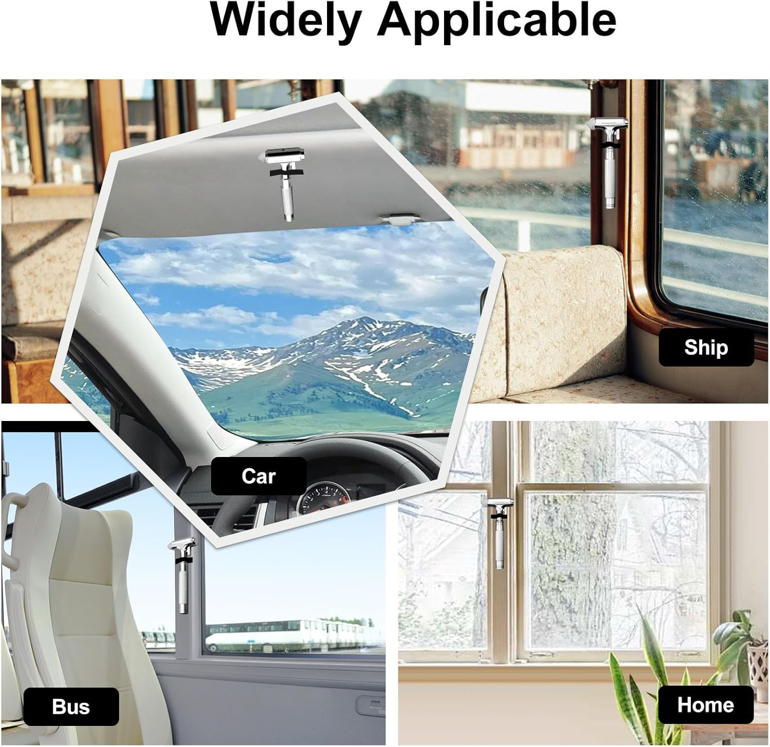 Car Safety Hammer - Emergecy Car Escape Tool, Metal Window Hammer, Glass Breaker with Seat Belt Cutter, Hard Aluminium Alloy Head Design image number 6