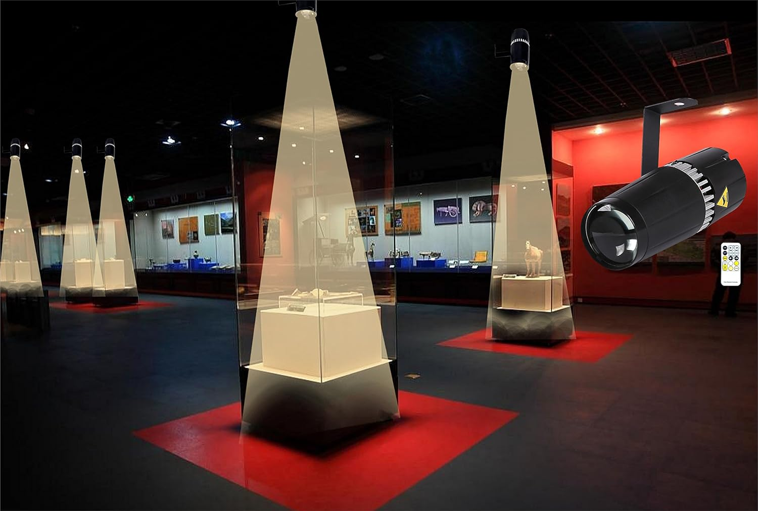 SENLAN 6W LED Pinspot Stage Light, Double White (Cool & Warm) Beam with RF Controller image number 6