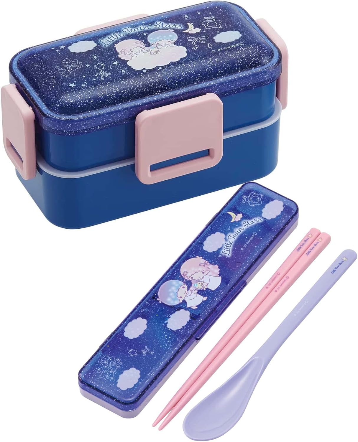 Skater CCS3SAAG-A Little Twin Stars Night Sky and Nemrin Sanrio Antibacterial Chopsticks Set, 7.1 Inches (18 Cm), for Adults, Made in Japan image number 5