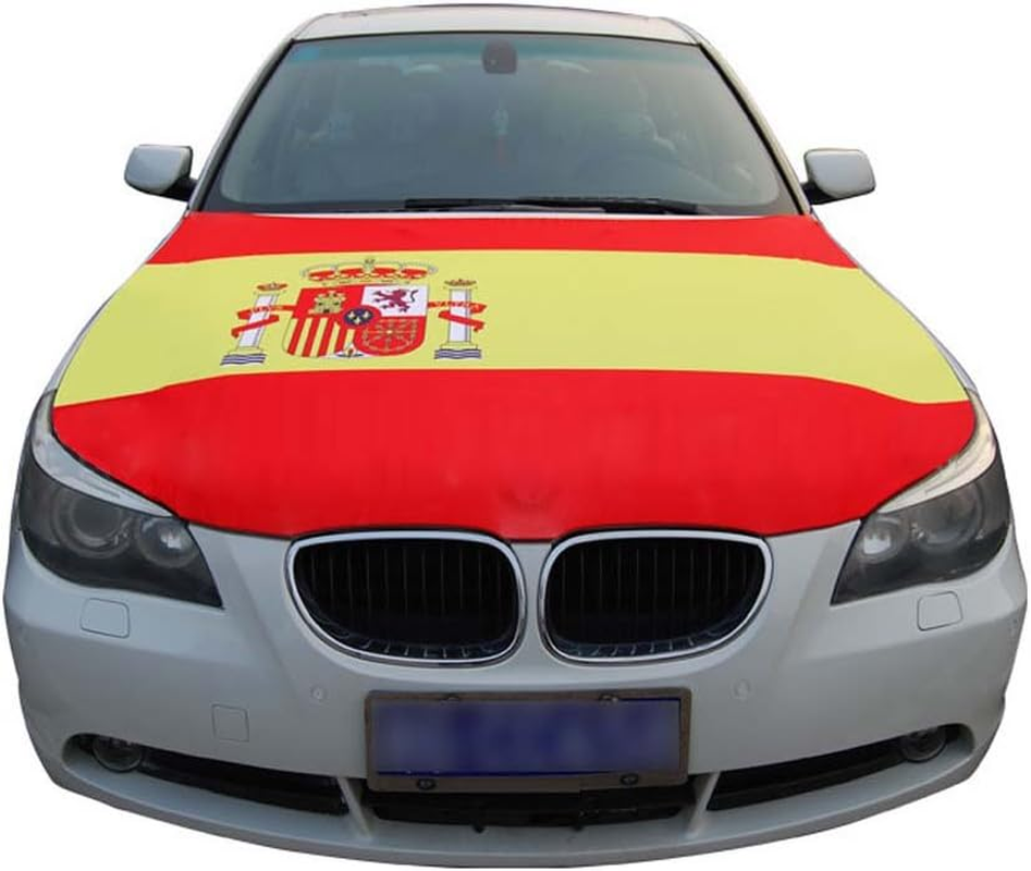 Kingdom of Saudi Arabia Flag Car Hood Cover 3.3X5FT 100% Polyester,Engine Flag，Elastic Fabrics Can Be Washed,Car Bonnet Banner