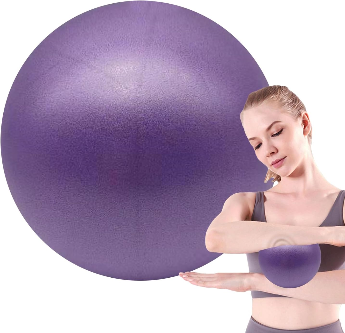 15CM Small Pilates Ball, Frosted Portable Fitness Yoga Ball, Hip Raising Yoga Balls for Exercise, Body Shaping Fitness, Weight-Bearing - Pink image number 5