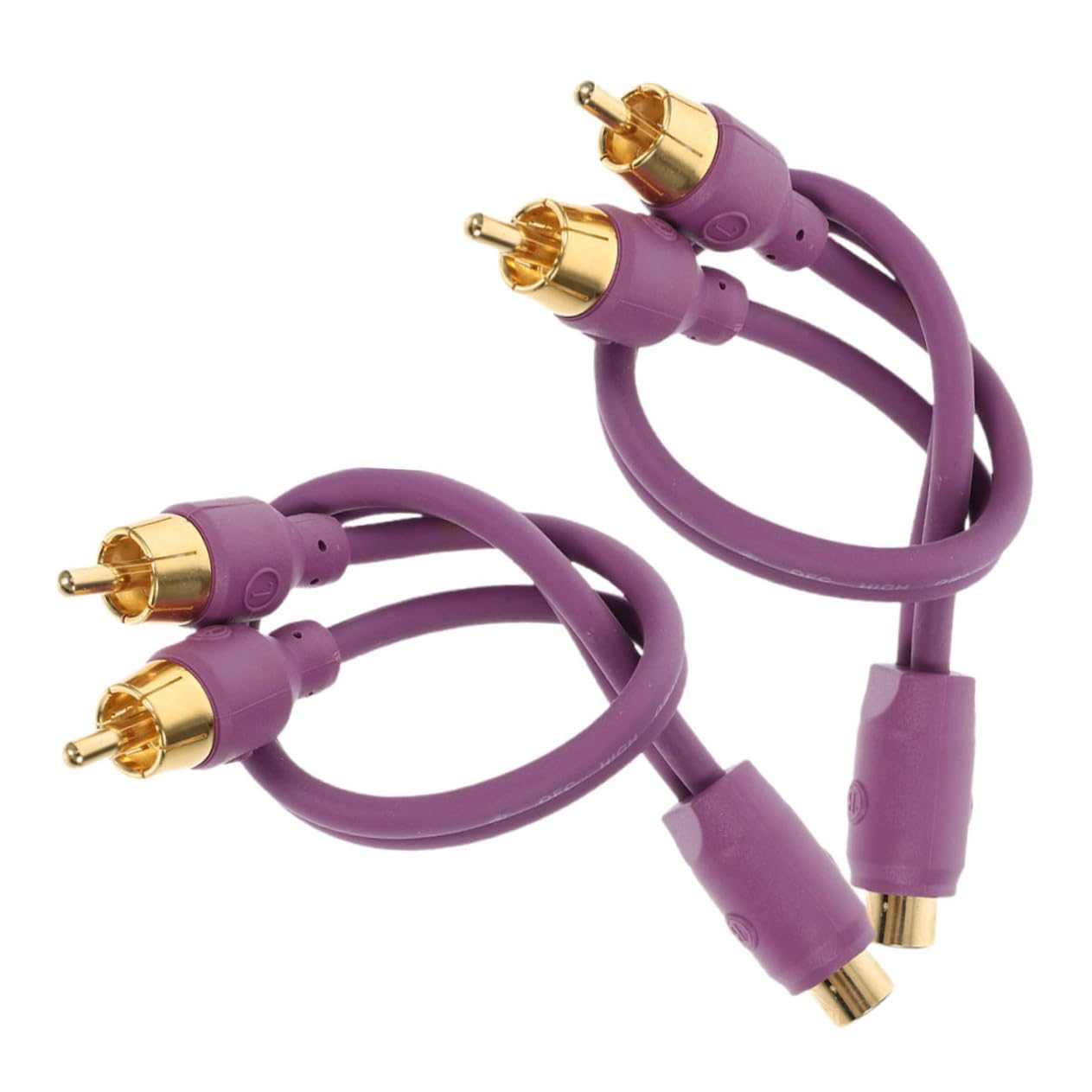 PRETYZOOM Car Audio RCA Y Splitter Cable 2Pcs Male to Male Output Converter for Subwoofer Amplifier Home Theater Vehicle Audio Installation image number 5