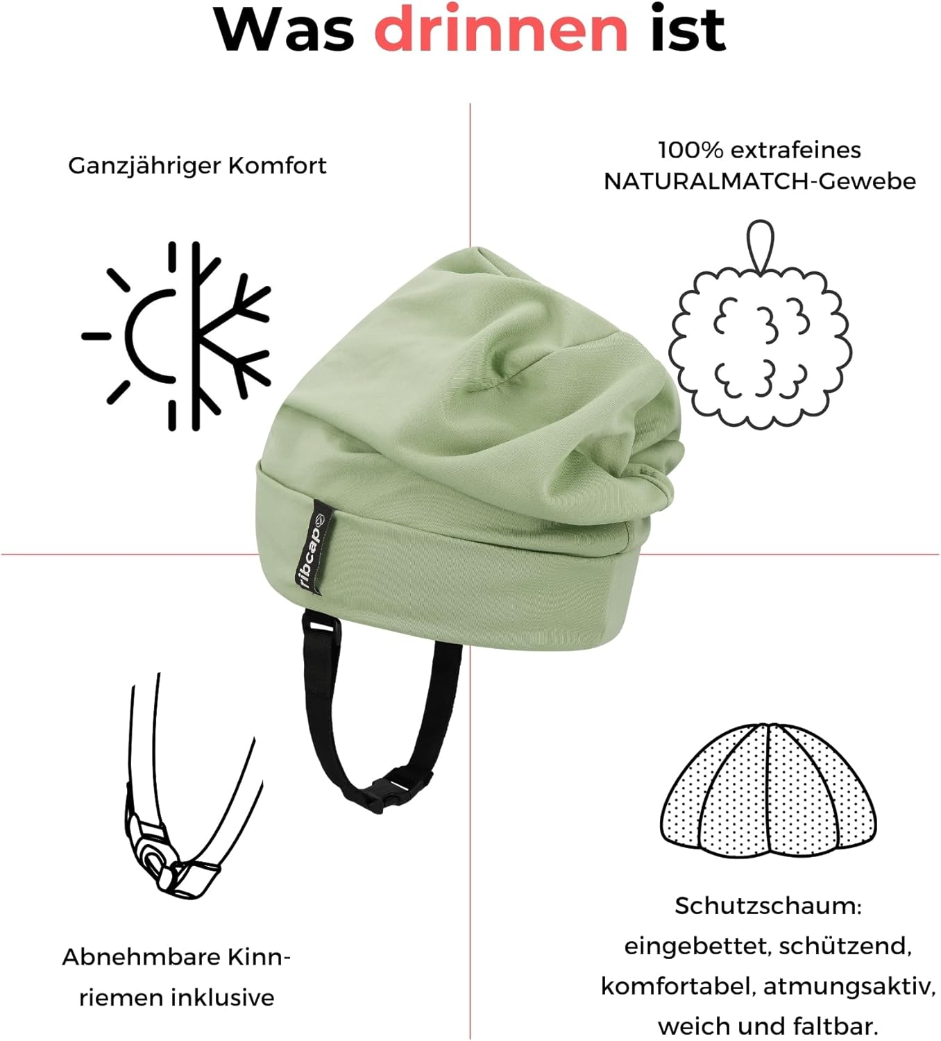 Ribcap Lenny Summer Protective Cap | Light Khaki