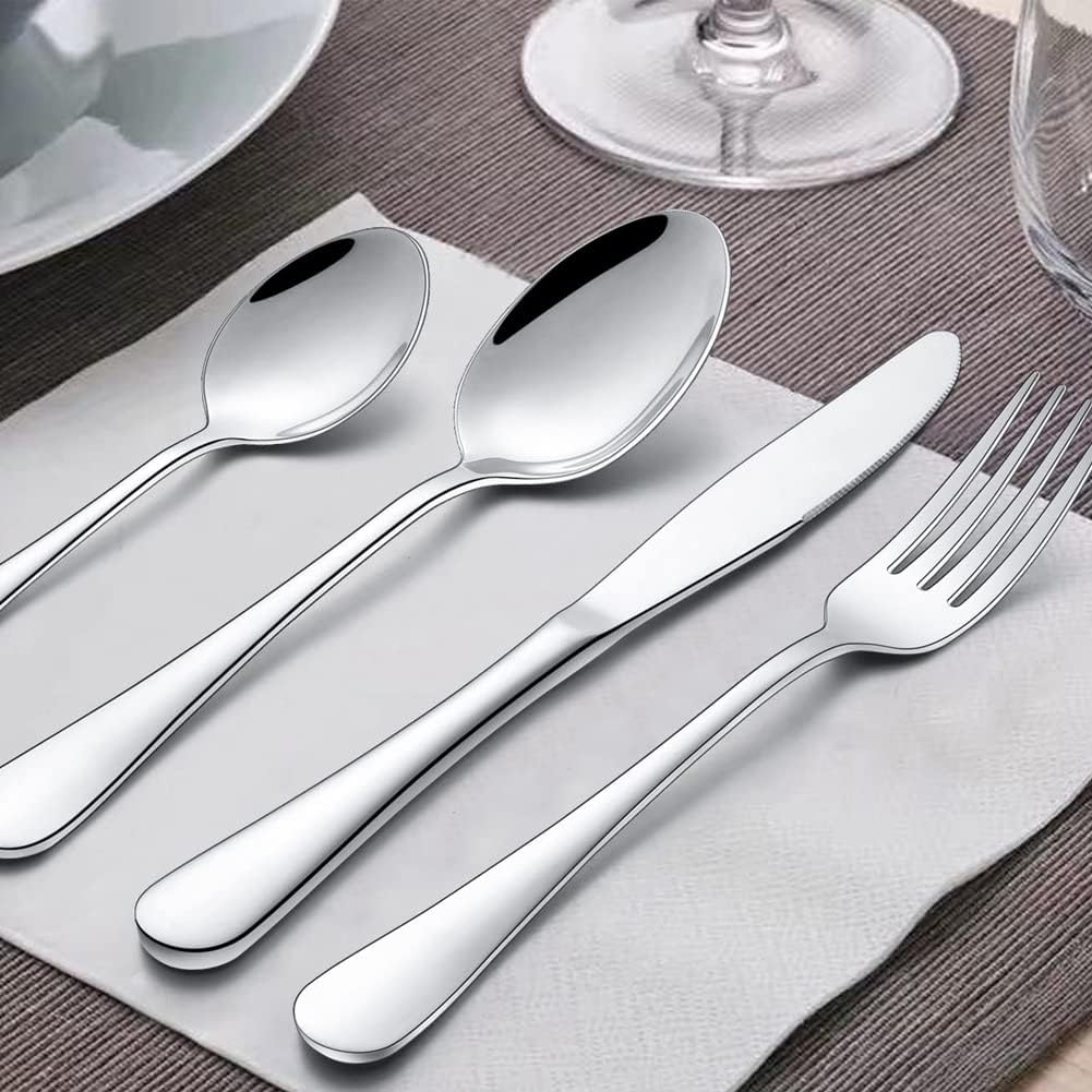 6-Piece Portable Camping Cutlery Set, 304 Stainless Steel Cutlery Sets, Camping Cutlery with Knife, Fork, Spoon, Bottle Opener, Straws Cutlery Bag for Outdoor Travel Picnic Green - Gr&uuml;n image number 2