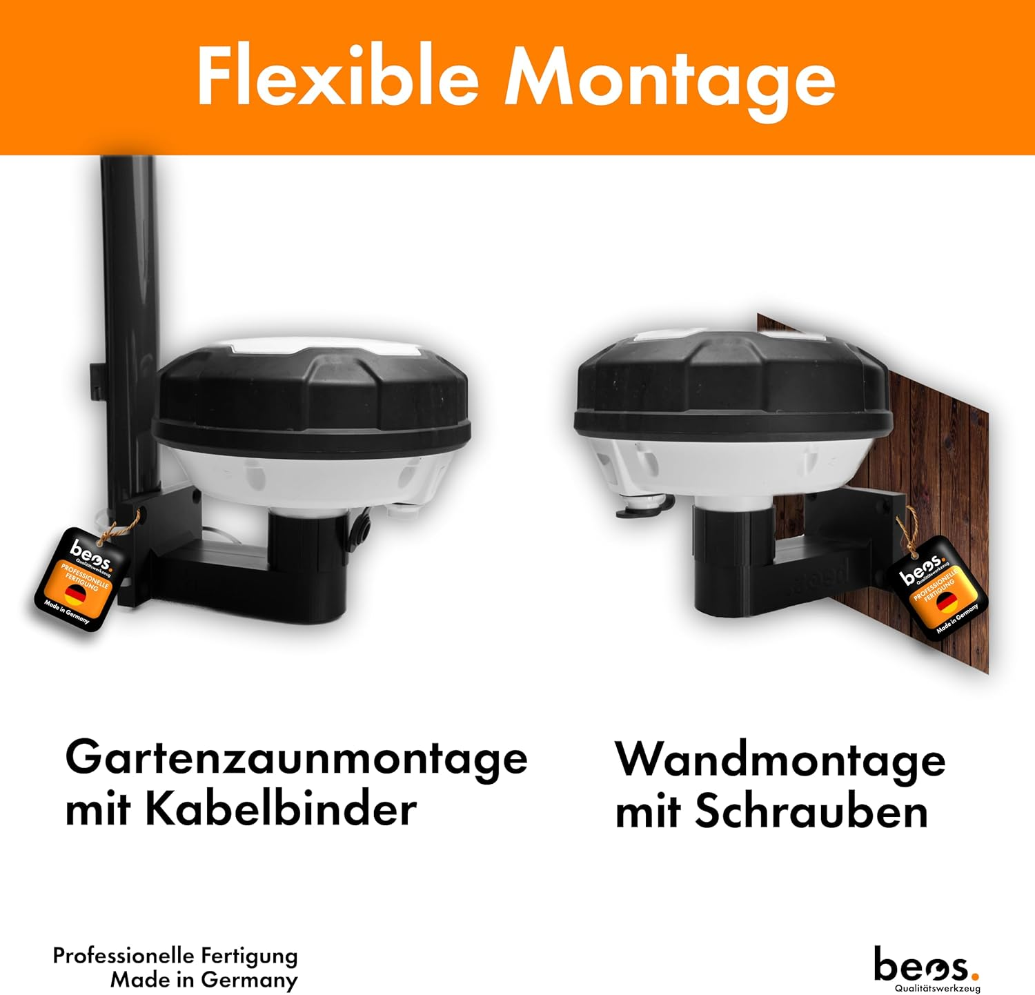 Beos &reg; Premium Wall Mount for Mammotion Antenna - Compatible with the RTK Antenna of Mammotion Robotic Lawnmower | Luba | Luba 2 | Yuka | image number 6