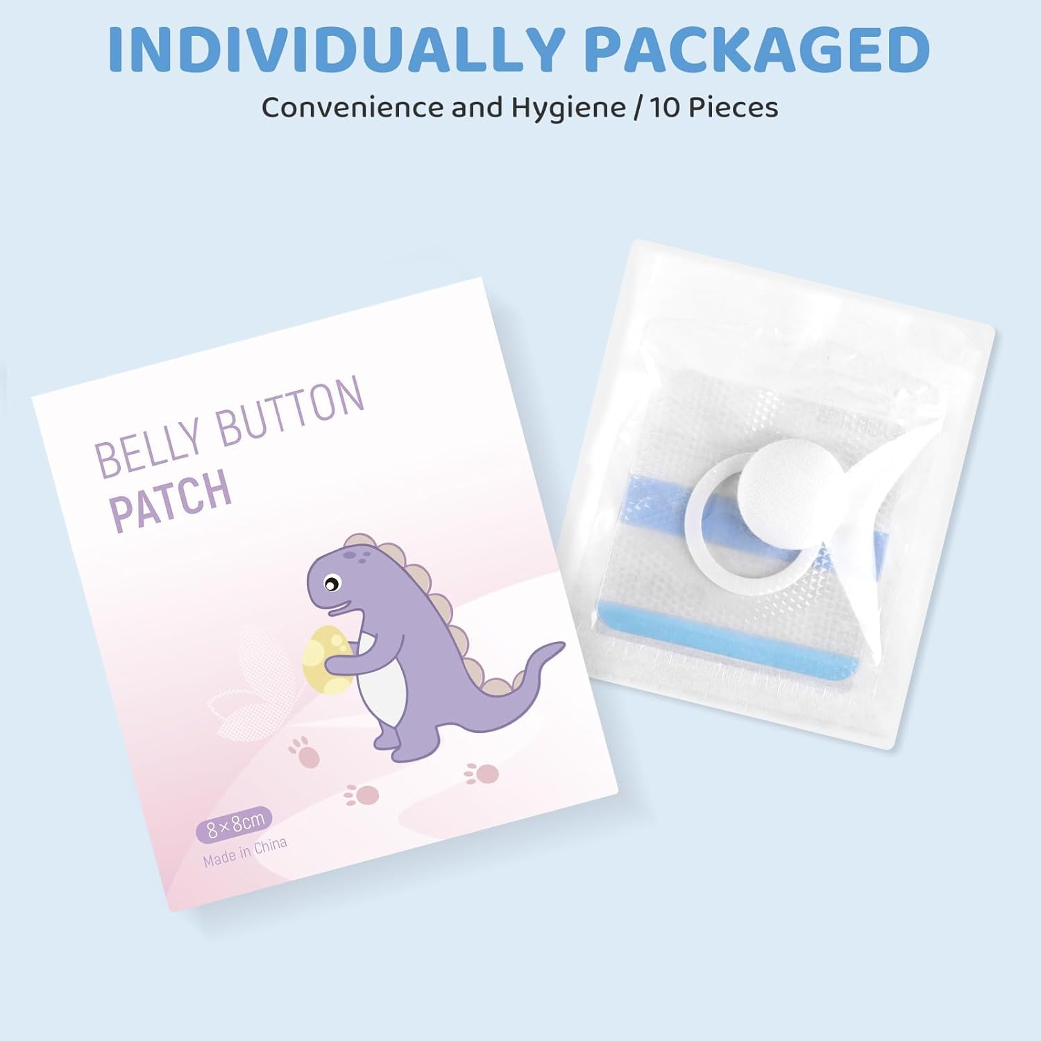 Baby Belly Navel Patches, Waterproof Cotton Pads for Baby Belly Button, Infant Umbilical Patch, Belly Button Patch for Baby Newborn, 8&times;8Cm, 10 Pcs image number 2