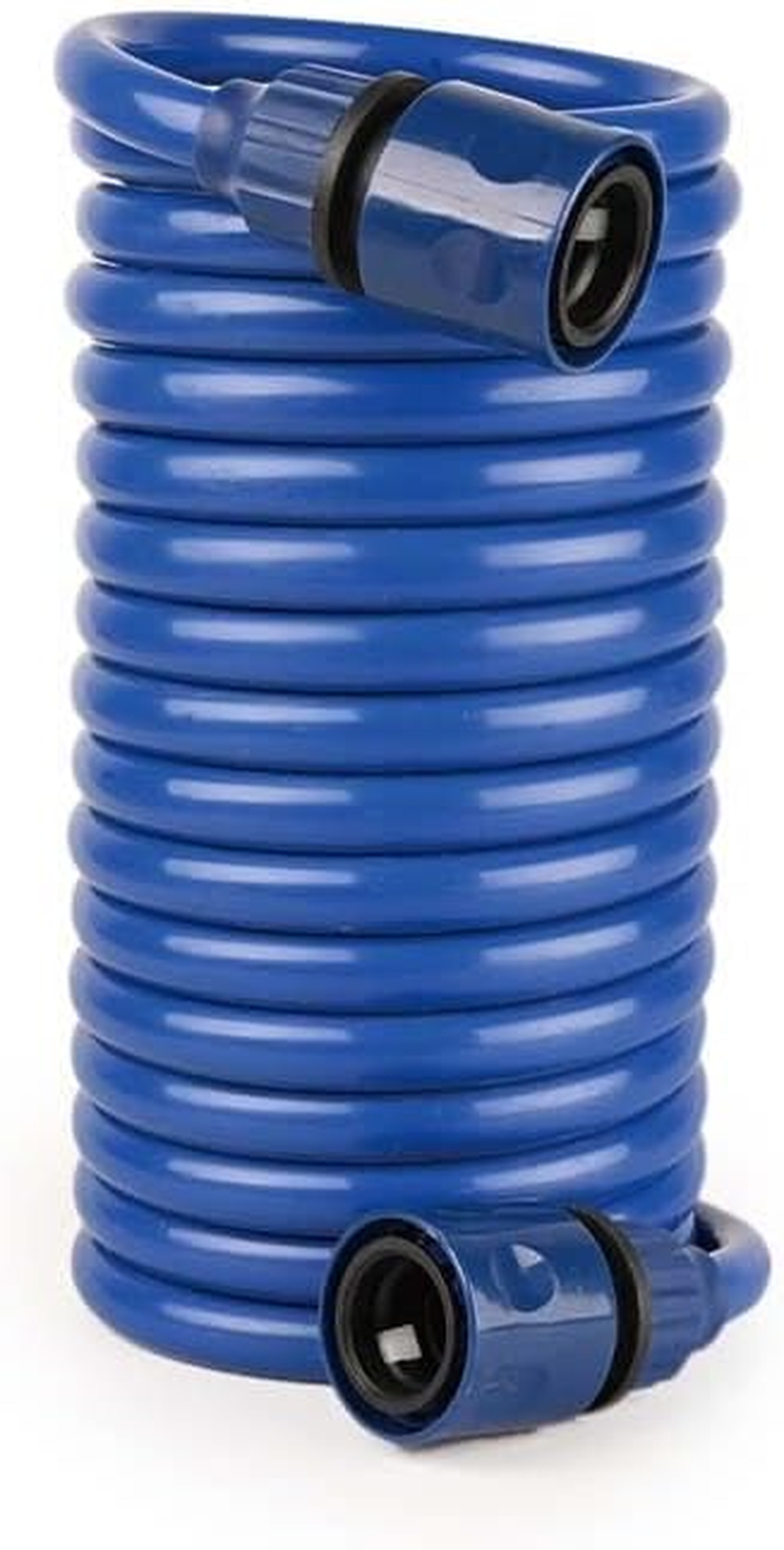 Lightweight EVA Recoil Garden Hose: Retractable Coil Water Hoses with 3/4" GHT Solid Brass Fittings - Corrosion Resistant for Outdoor Lawn Boat (10FT, Green)