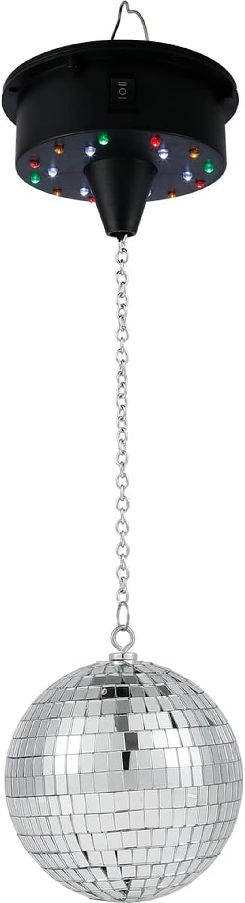 Abizarch Rotating Disco Ball Mount Support,Electric Mirror Ball Motor for 6 8 12 Inch Disco Ball (Not Included), 3RPM Battery Powered Sound Control Rotating Mirror Reflection Ball Hanging Support image number 6