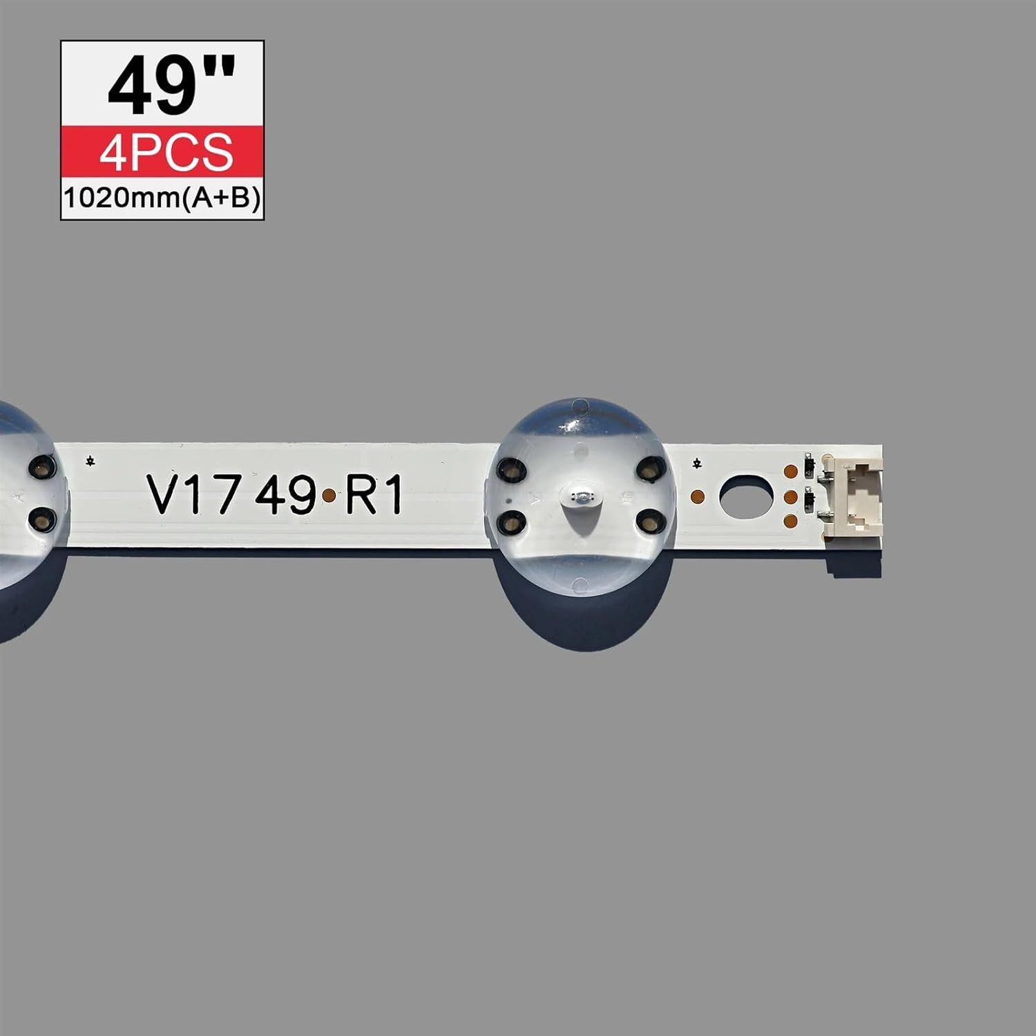 VOLDO 4Pcs LED Backlight Strip Fit for LIG 49'' TV 6916L-2862A 6916L-2863A V17 49 R1+L1 ART3 49UJ670V-ZD 49UJ651V LC490DGG(FK)(MD) image number 5