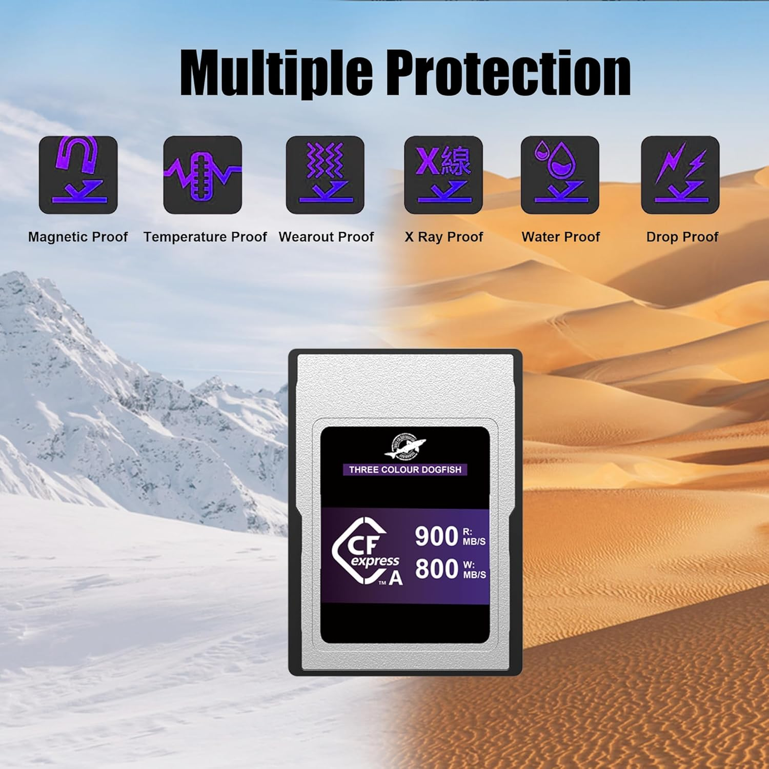 Dogfish 256GB Cfexpress Type a Card, Read up to 900Mb/S, CF Express Memory Card Type a for Sony Alpha/Fx Cameras 4K 8K Recording and High Speed Continuous Shooting image number 6