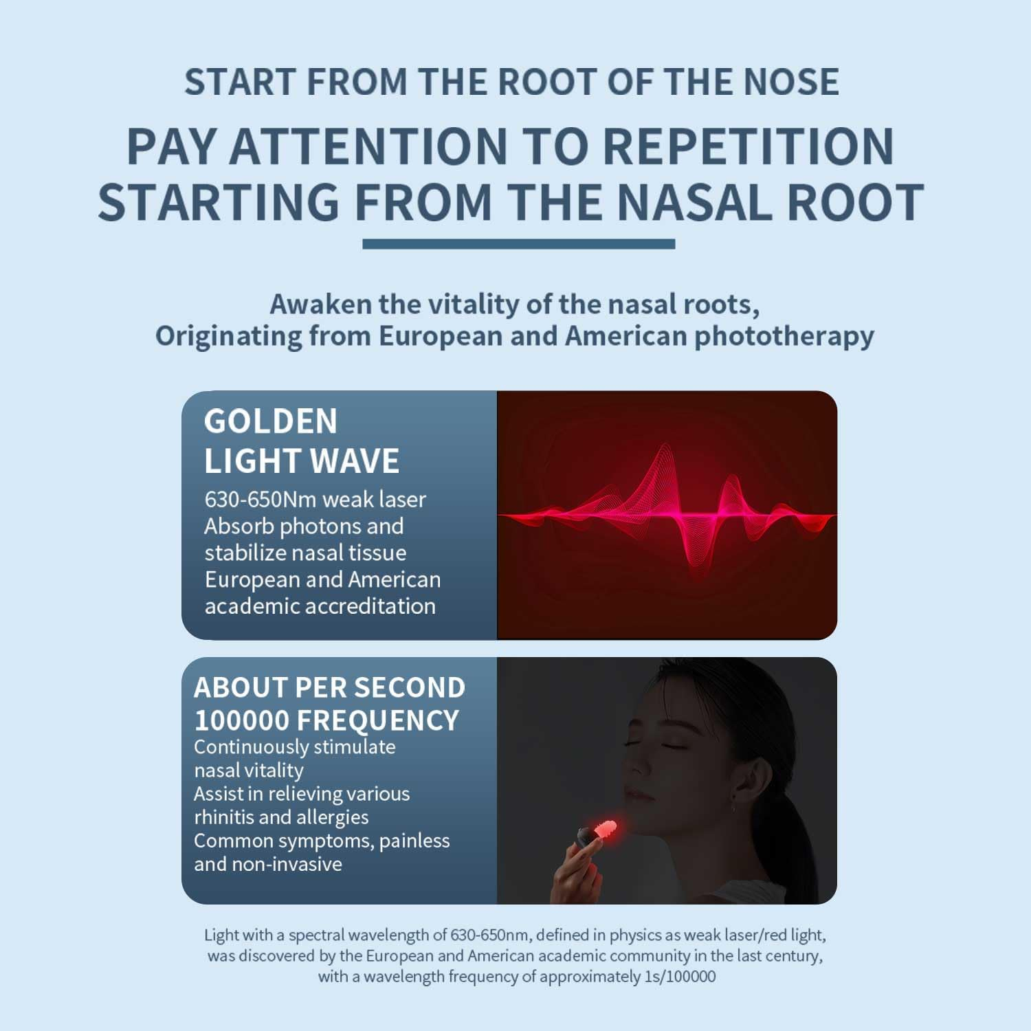 Respirelief Red Light Nasal Therapy Device, Respi-Relief Red Light Nasal Therapy Instrument, Red Light Nasal Therapy for Nose, Nasal Soothing Device