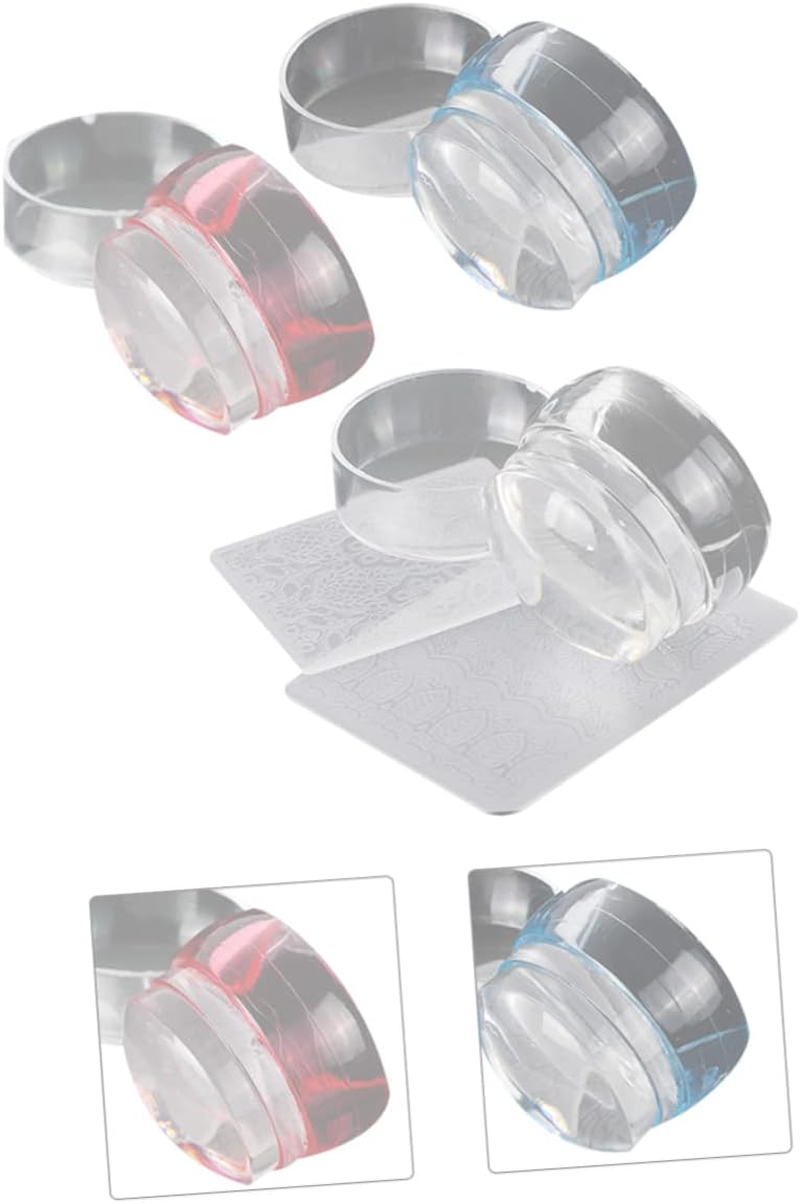 HAPINARY 3Sets Jelly Stamper for Nails Colors Scraper Nail Art Printing Stampers for Diy Art image number 5