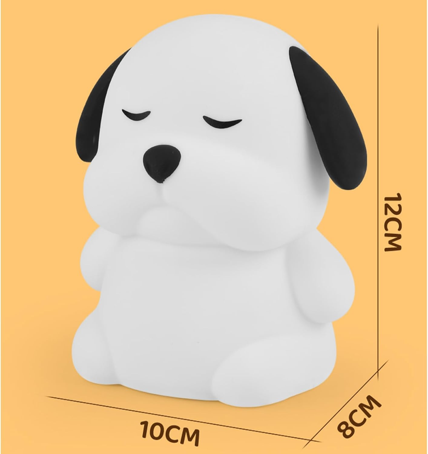 Dog Night Light, Cute Animal Soft Silicone LED Touch Lamp with Dimmable and Timer, Portable Rechargeable Nursery Toddler Feeding Room Bedside Decor Best Birthday Gifts for Baby Girls Boys Women image number 3