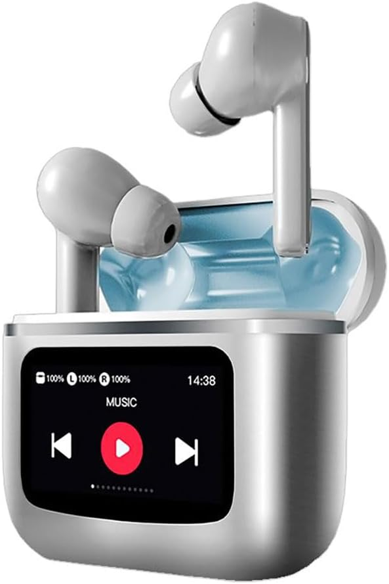 Cool LCD Touch Stereo Bluetooth Headphones - Grey image number 3