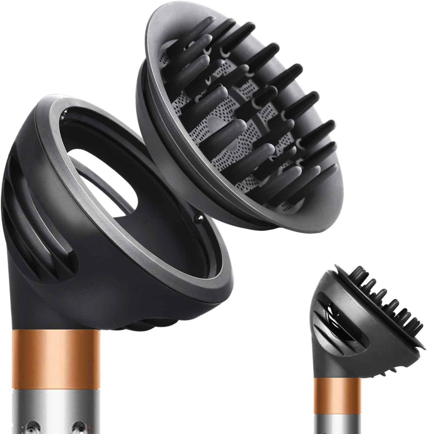 GENCAM Wave and Curl Diffuser Attachment Compatible with Dyson Airwrap Style, Airwrap Curl-Defining Diffuser Compatible with Dyson for Wavy, Curly, and Coily Hair, Enhance Natural Curls image number 5