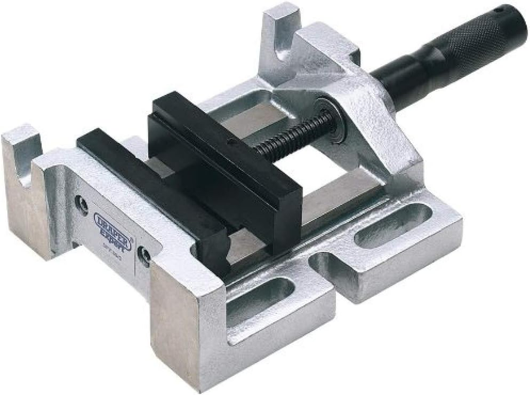 Draper 100Mm 3 Way Drill Press Vice, Blue image number 3