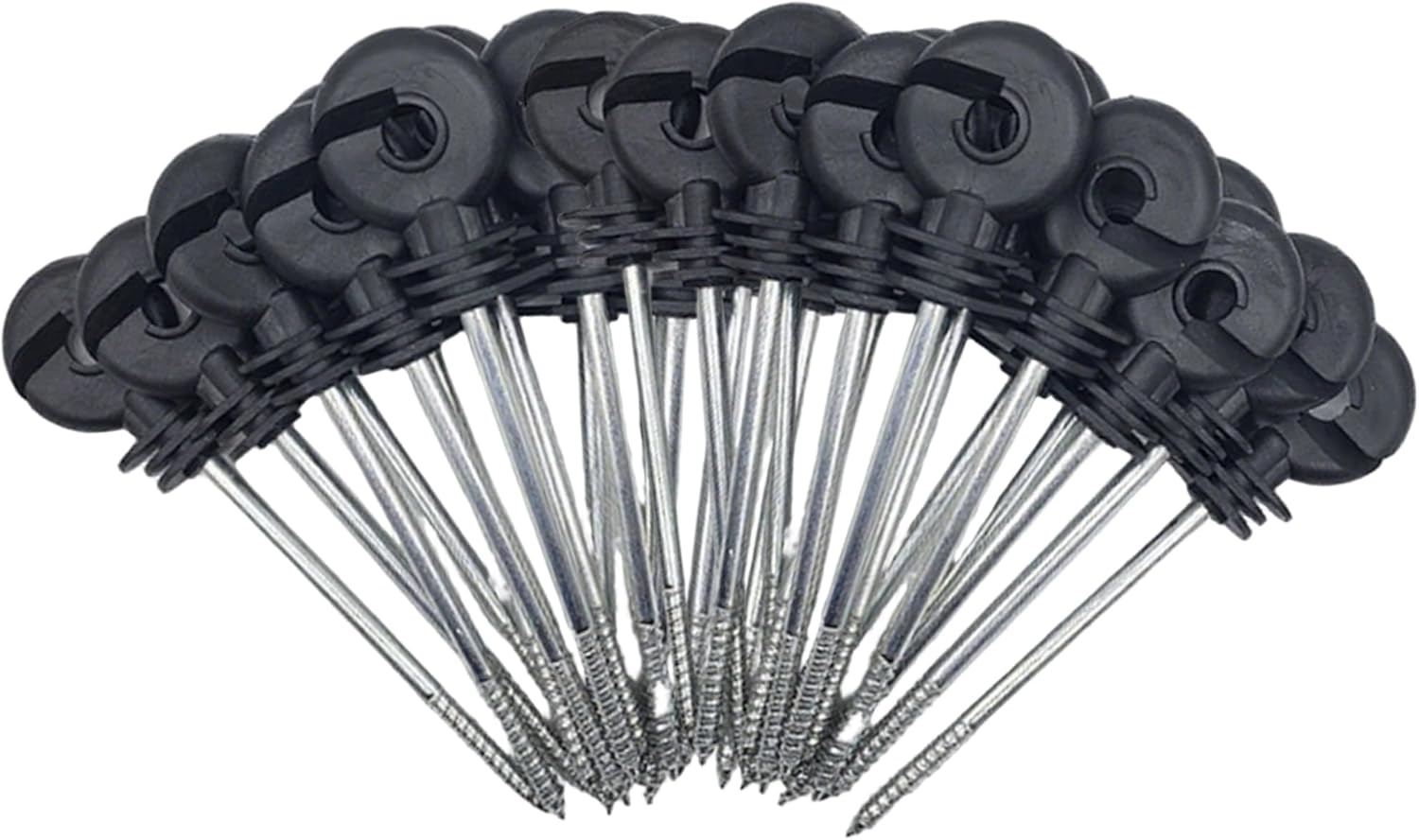 Electric Fence Insulators for Wooden Post 25Pcs Self-Tapping Electric Fence Posts for Polywire/Polytape/Rope/Wire Posts Post image number 2