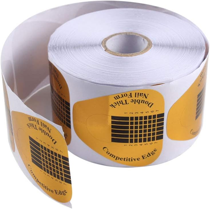 Beautyleader 500 Pieces Golden Color Nail Extension Form Horseshoe-Shaped Nail Art Acrylic Nail/Uv GEL Nail Extention Tips Form Guide Sticker image number 2