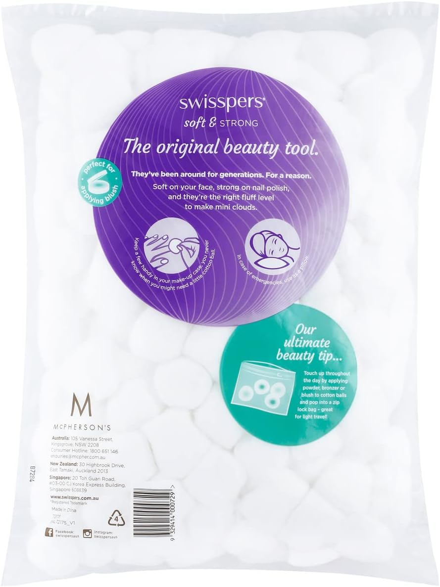Swisspers Cotton Wool Balls 200 Pack