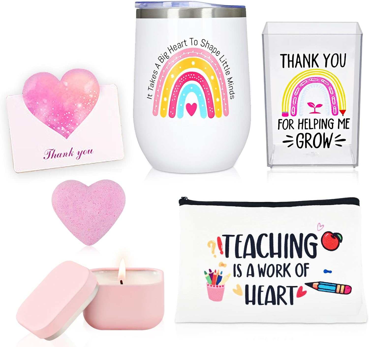 Teacher Gifts, Teacher Gifts for Women, Appreciation Set from Students, Teacher Christmas Gifts, Pink image number 5