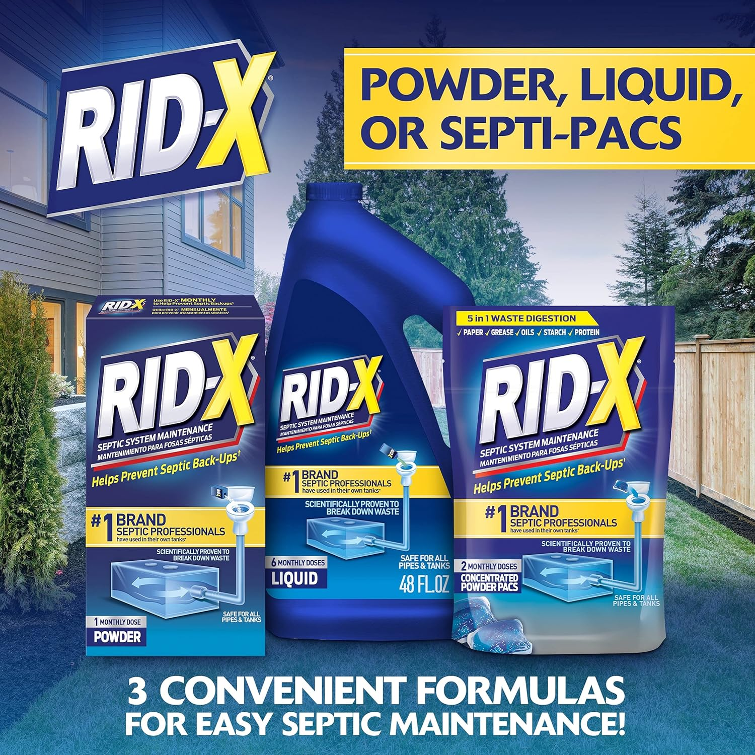 Rid-X Septic Tank System Treatment, 3.2 Ounce image number 5