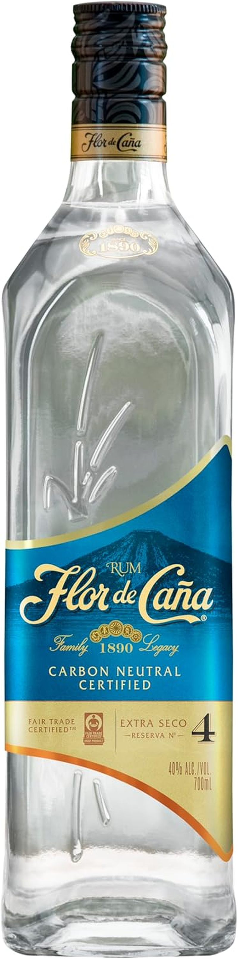 Ron Flor De Cana 4 Year Old Extra Dry White Rum 700 Ml