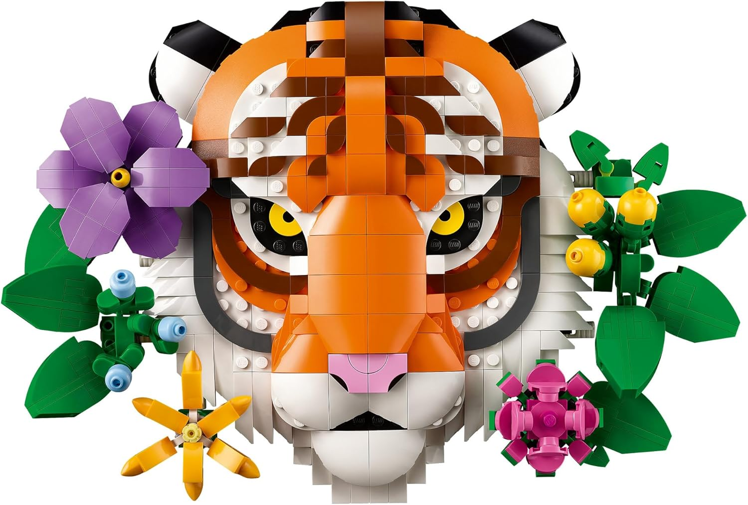 LEGO&reg; Art the Fauna Collection &ndash; Tiger 31217 New Home Housewarming Toys, Office Desk Decor with Decorative Flowers, Building Set for Adults, Buildable Wall Art for Animal and Nature Lovers image number 1