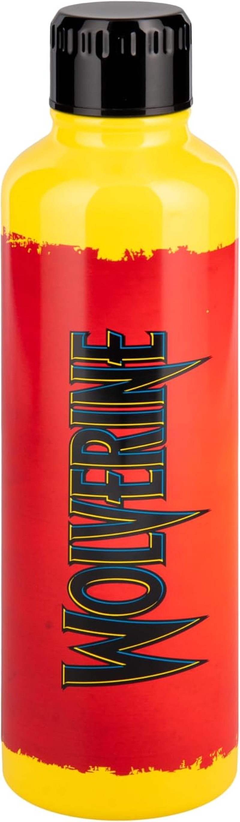 Paladone Wolverine Yellow & Red Metal Water Bottle with Screw-Top Lid, Officially Licensed Marvel X-Men Reusable Stainless Steel Flask 500Ml, Superhero Merchandise for Teens, Adults, School, Work image number 3