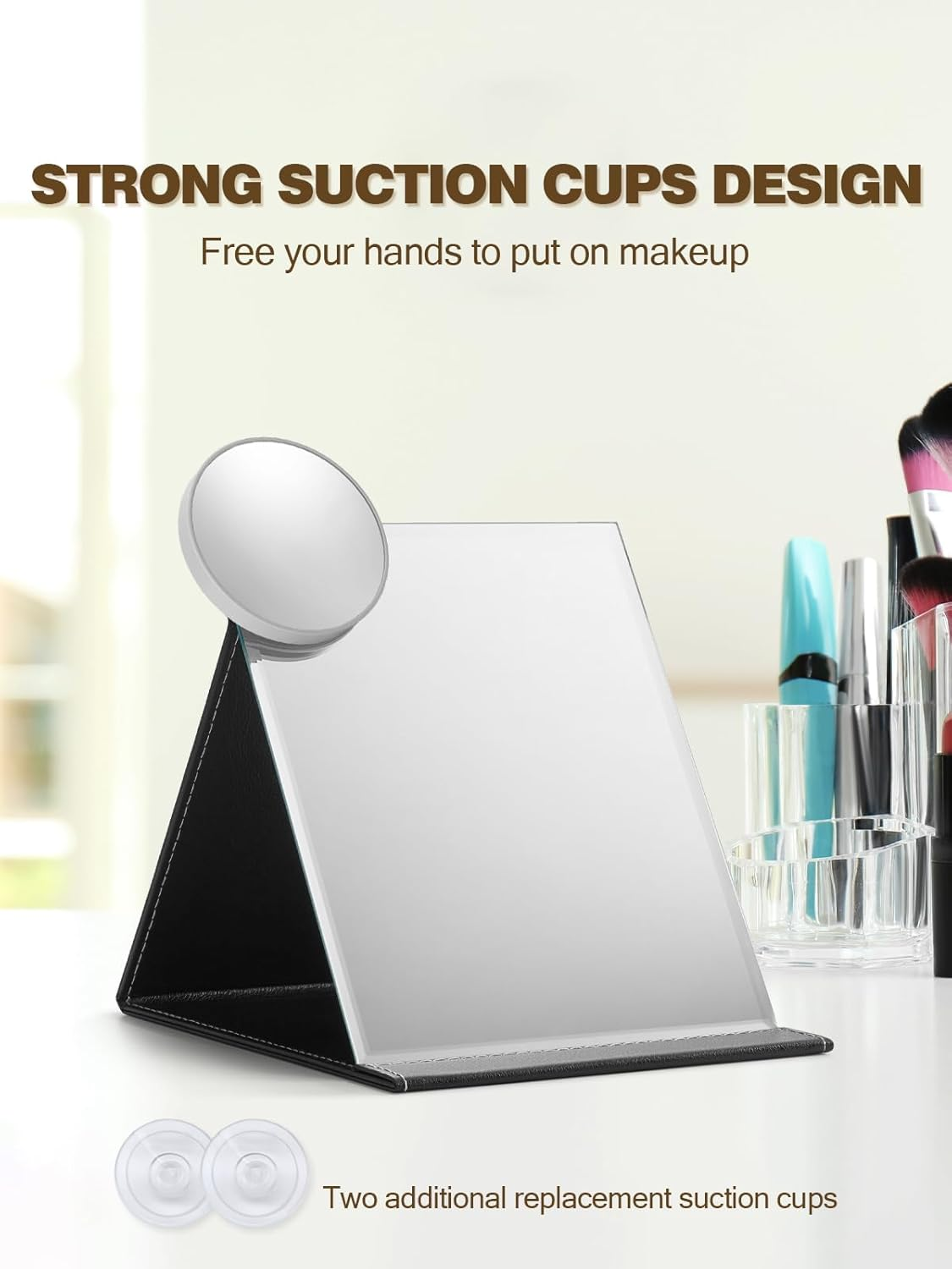 20X Magnifying Mirror with 2 Suction Cups, 3.5 Inches Magnified Makeup Mirror and Slant Tweezers,Grey,1Pc