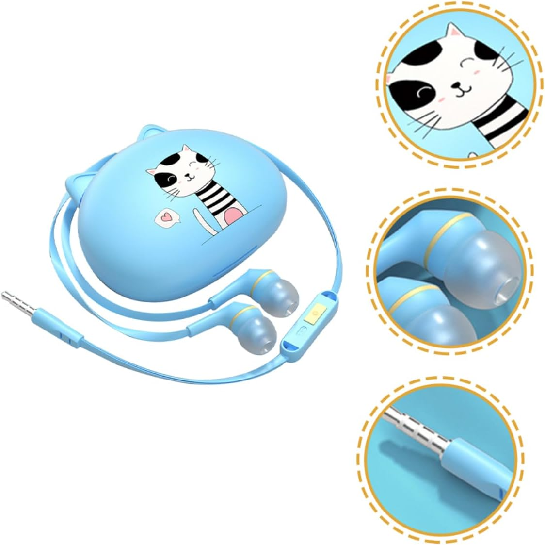 Holibanna Wired In-Ear Headphones with Microphone Compatible with Huawei and General Phones, Portable Earbud Earphones for Calls and Music, Dc5.0V Powered Wired Earbuds for Smartphones