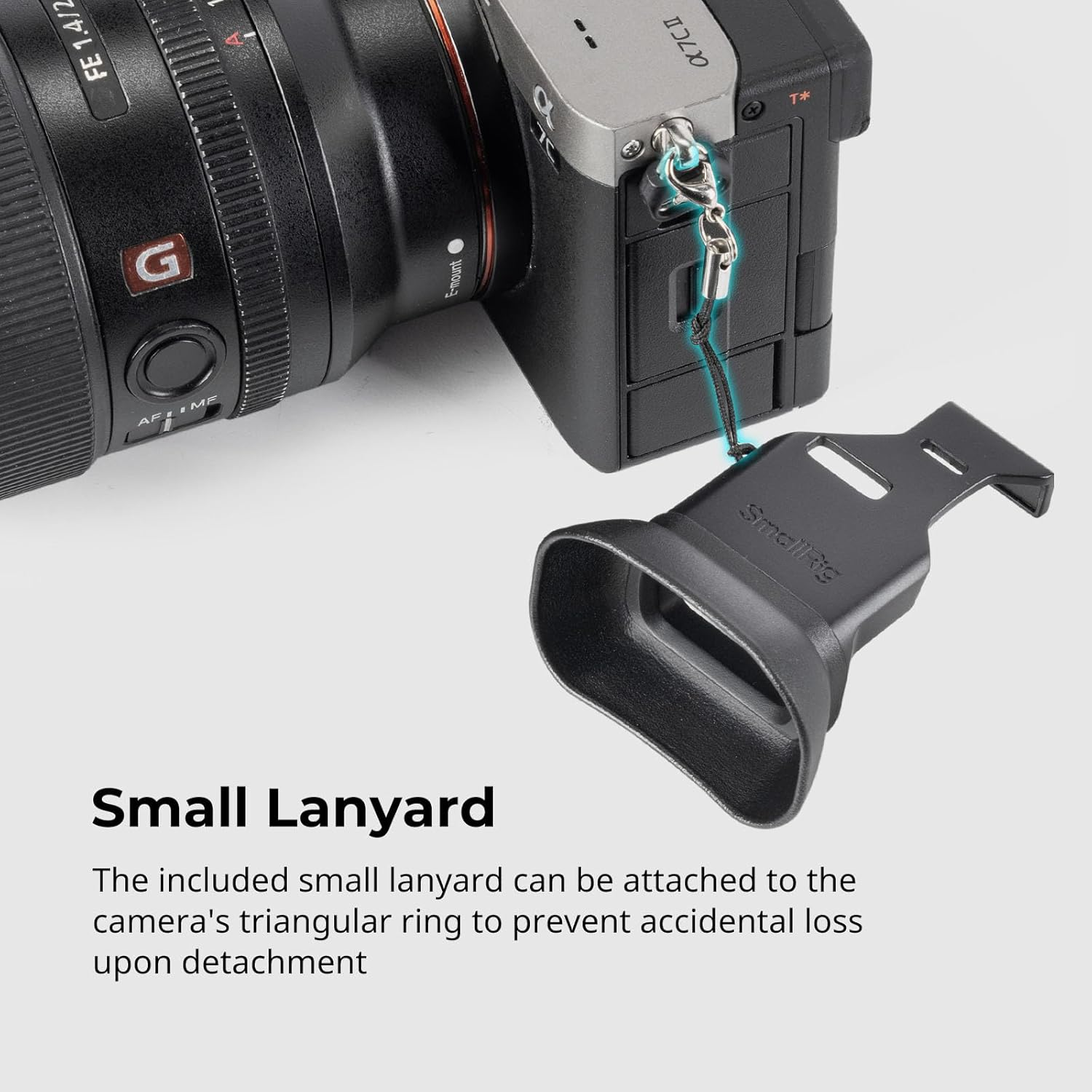 Smallrig A7CII A7CR Camera Viewfinder Eyecup, Viewfinder Eye Cup with Small Lanyard, Soft Silicone Material, Improving Shooting Stability, for Sony Alpha 7C Ii/Alpha 7CR - 4819 image number 1