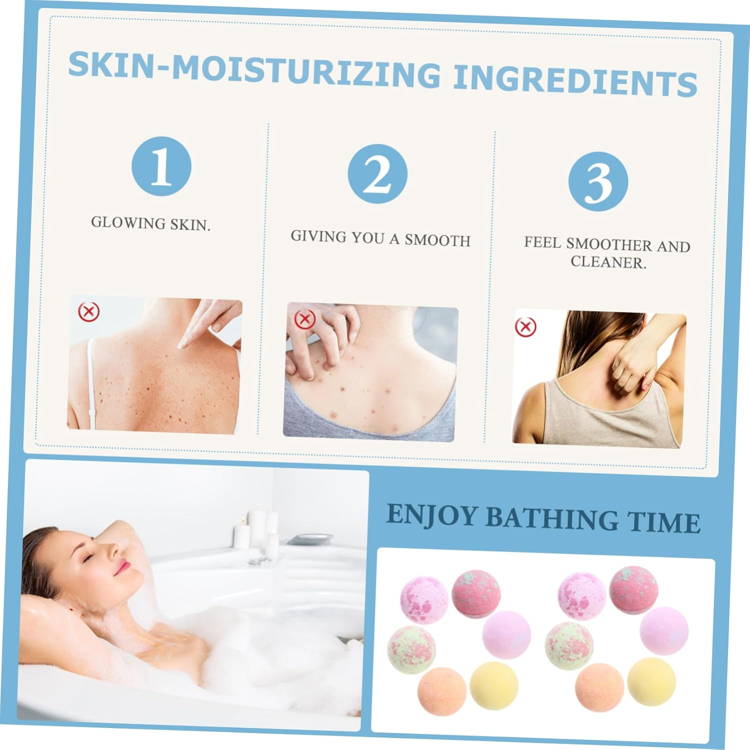 HAKIDZEL 12Pcs Colorful Spa Bath Animal Toys for Skin Moisturizing and Relaxation Women and Boys and Girls image number 3