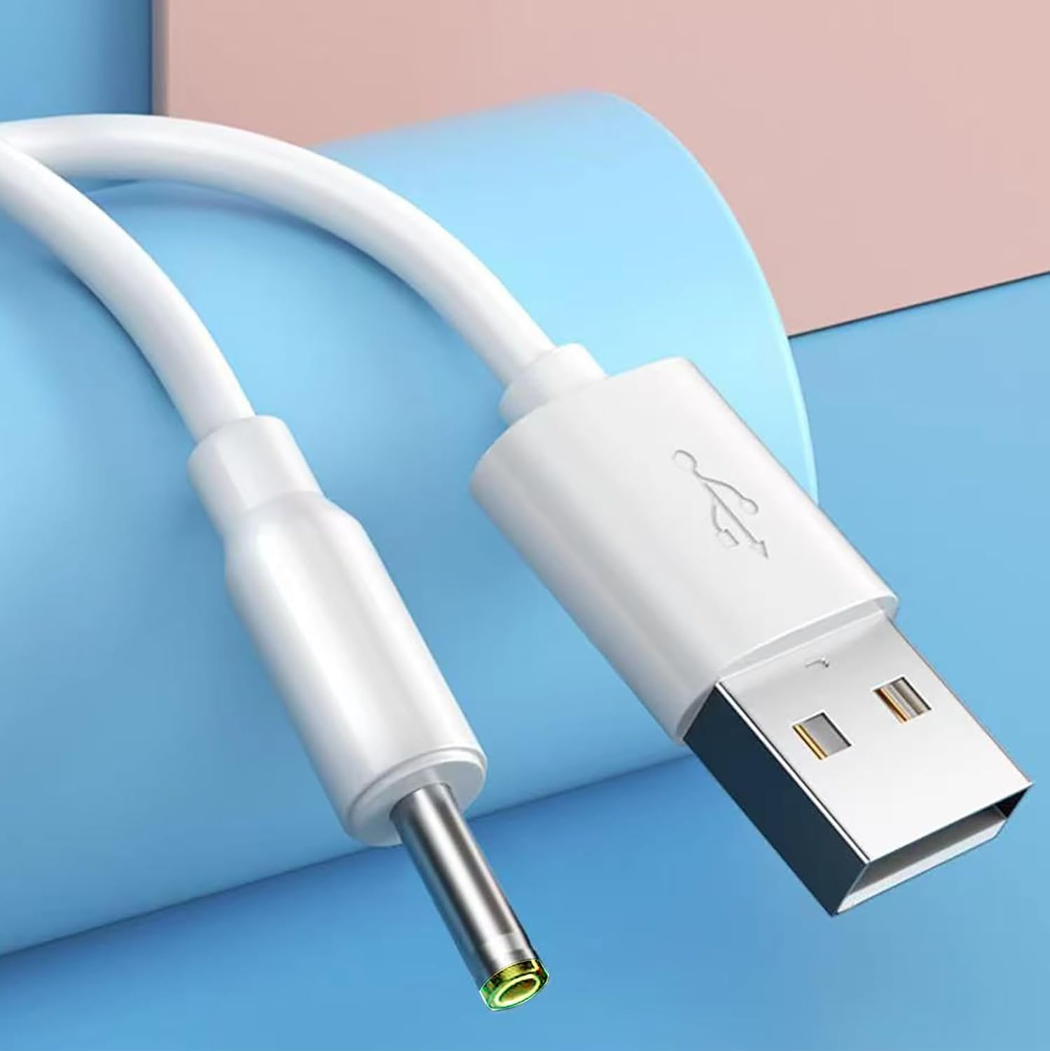 Tunghey 2Pack USB to DC Power Cord, USB 2.0 a Type Male to DC 4.0 X 1.7Mm DC Plug Connector Cable USB to 5V Power Charging Adapter (0.5M) image number 2