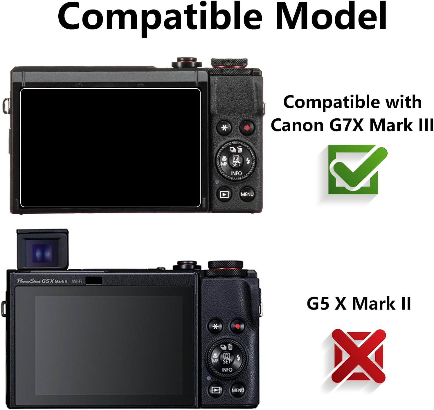 Bigqin [3Pack]Screen Protector Compatible with Canon G7X Mark III, HD Clear Tempered Glass Film 9H Hardness Full Coverage Bubble-Free Scratch-Resistant Protective Film image number 5