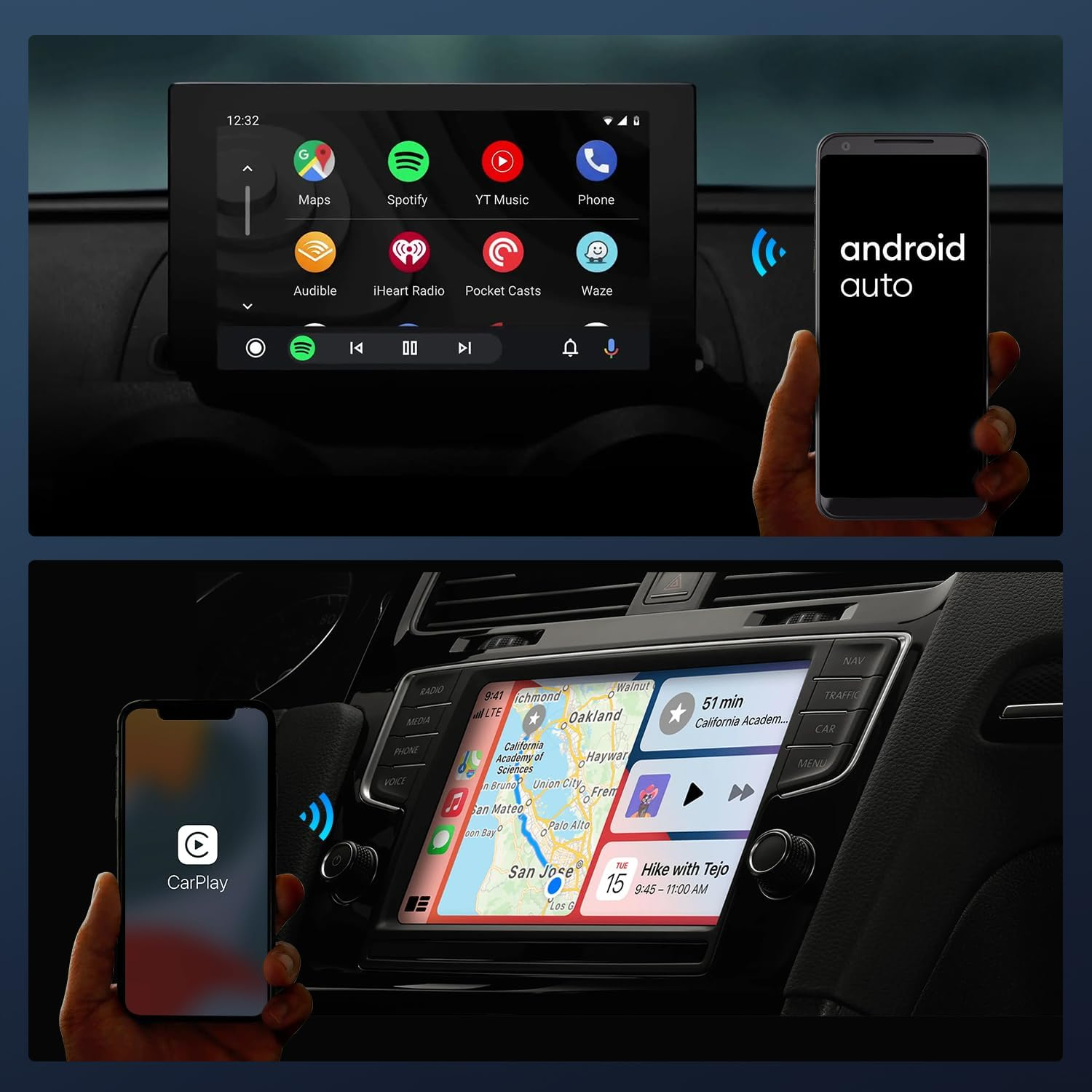 Wireless Carplay Adapter USB, 2023 Newest Fastest Apple Android Carplay Wireless Dongle for Iphone, 5.8Ghz Wifi, Easy Plug and Play Setup,For Cars with Carplay Function, Audi/Porsche/Opel/Volvo/Etc image number 1