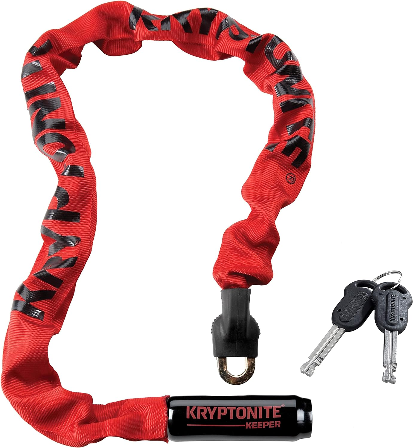 Kryptonite Keeper Integrated Chain Bicycle Lock, Grey, 32-Inch