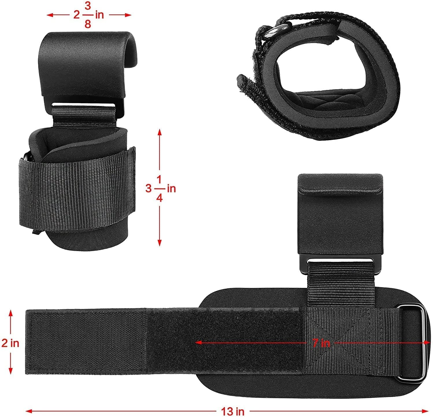 Weight Lifting Hooks Best Heavy Duty Lifting Wrist Straps Deadlift Straps Power Lifting Grips Weightlifting Gym Gloves 2Pc image number 1