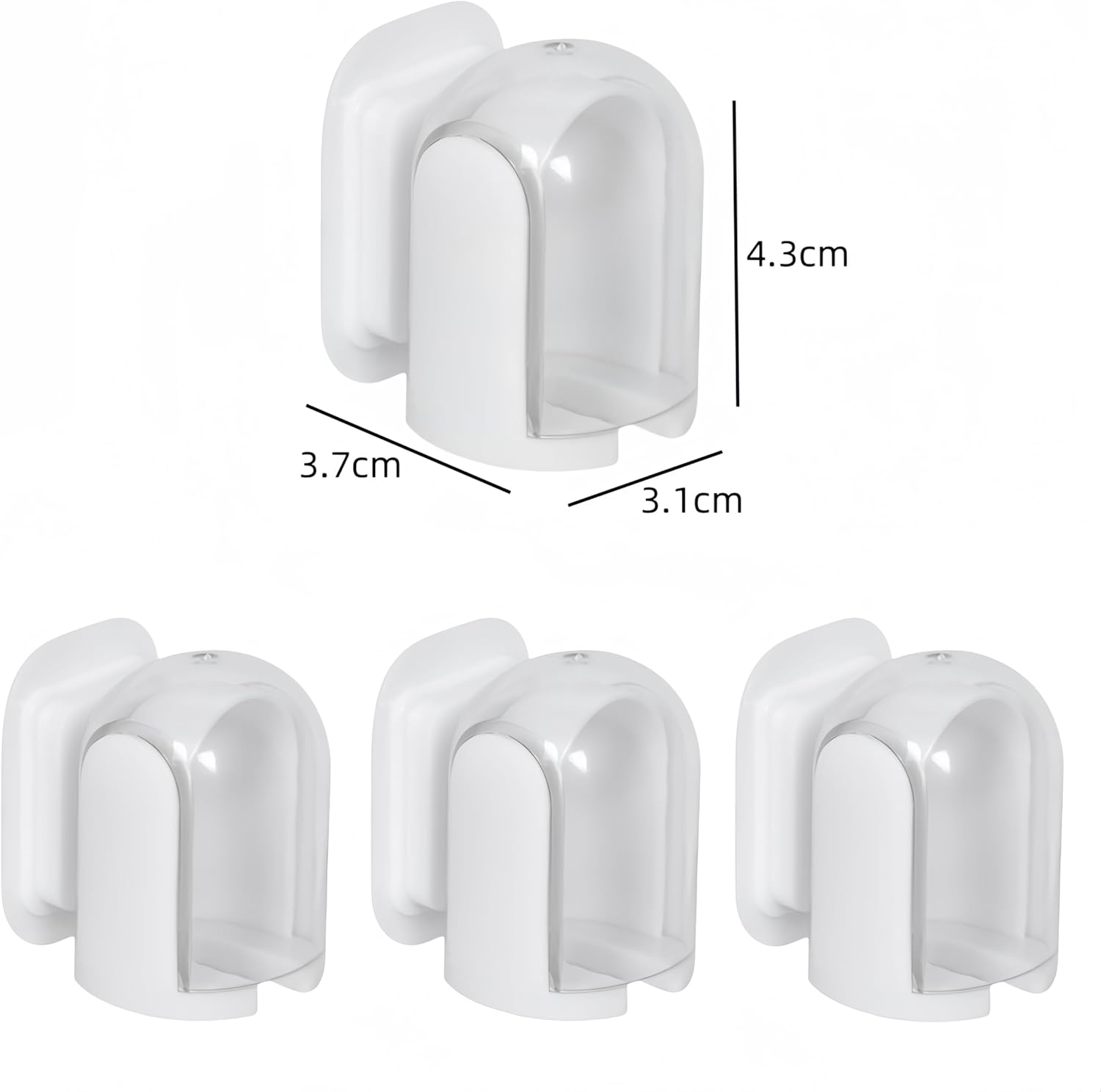4Pcs Toothbrush Holder, Ai-Oumleef Toothbrush Holder Wall Mounted with Cover, Wall Mounted Toothbrush Holder for Bathroom,Toothbrush Covers Wall Mounted,Toothbrush Head Cover Holders Wall Mounted image number 4