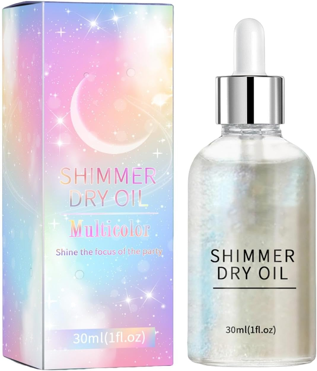 Body Glitter Oil - Sparkly Body Oil Shimmer Oil,Body Glitter Long-Lasting, Shimmering Body Oil, Body Glow Oil Glitter Oil, Highlighter for Body & Face Makeup image number 4