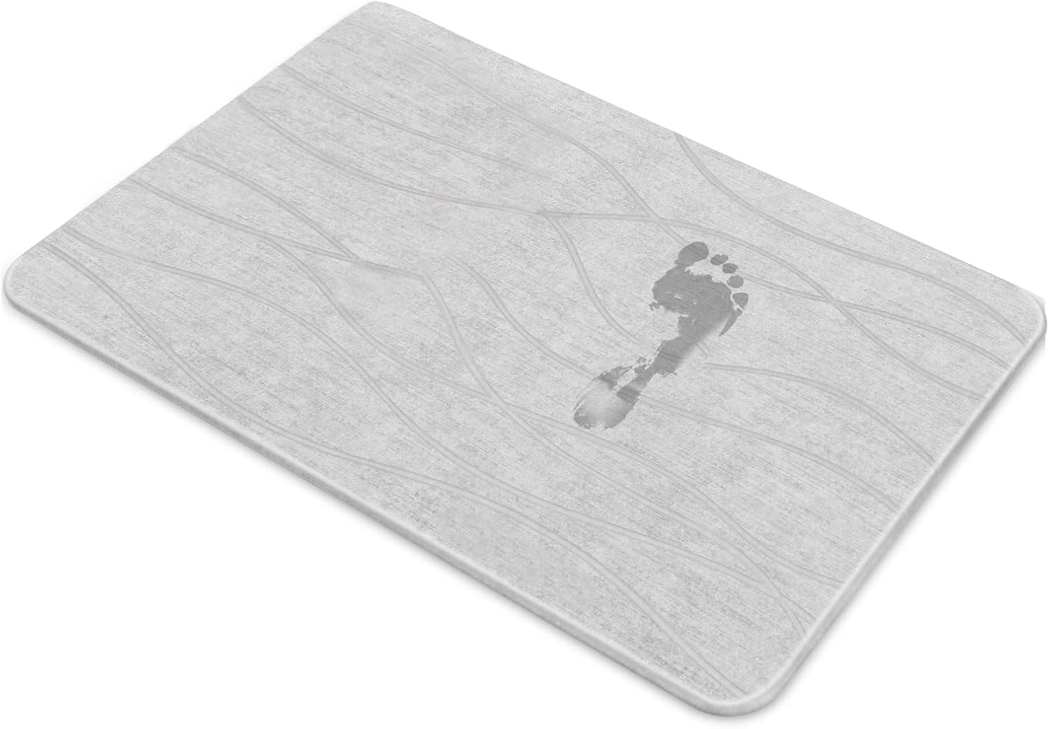 Diatomaceous Earth Bath Mat - Super Absorbent Fast Drying Bathroom Mat, Non-Slip Stone Shower Mat for Bath Tub, Soft Touch & Odor Resistant, Quick Dry Bath Mat (60 * 39Cm/ Dark Gray)